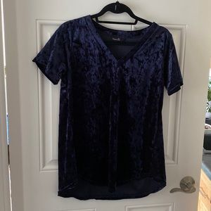 Crushed velvet dress shirt